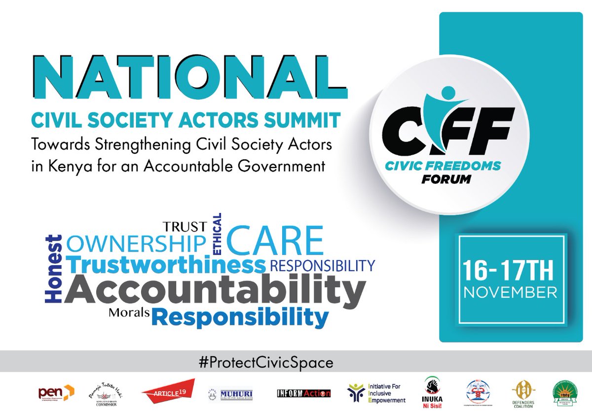 stellah_kaviti's tweet photo. Over the next two days, I will be joining this summit being convened by different organisations that work on civil rights in Kenya to understand how CSO actors can strengthen an accountable government. I will be highlighting some of the key take-away pointers. #ProtectCivicSpace https://t.co/eAXOuWowRK