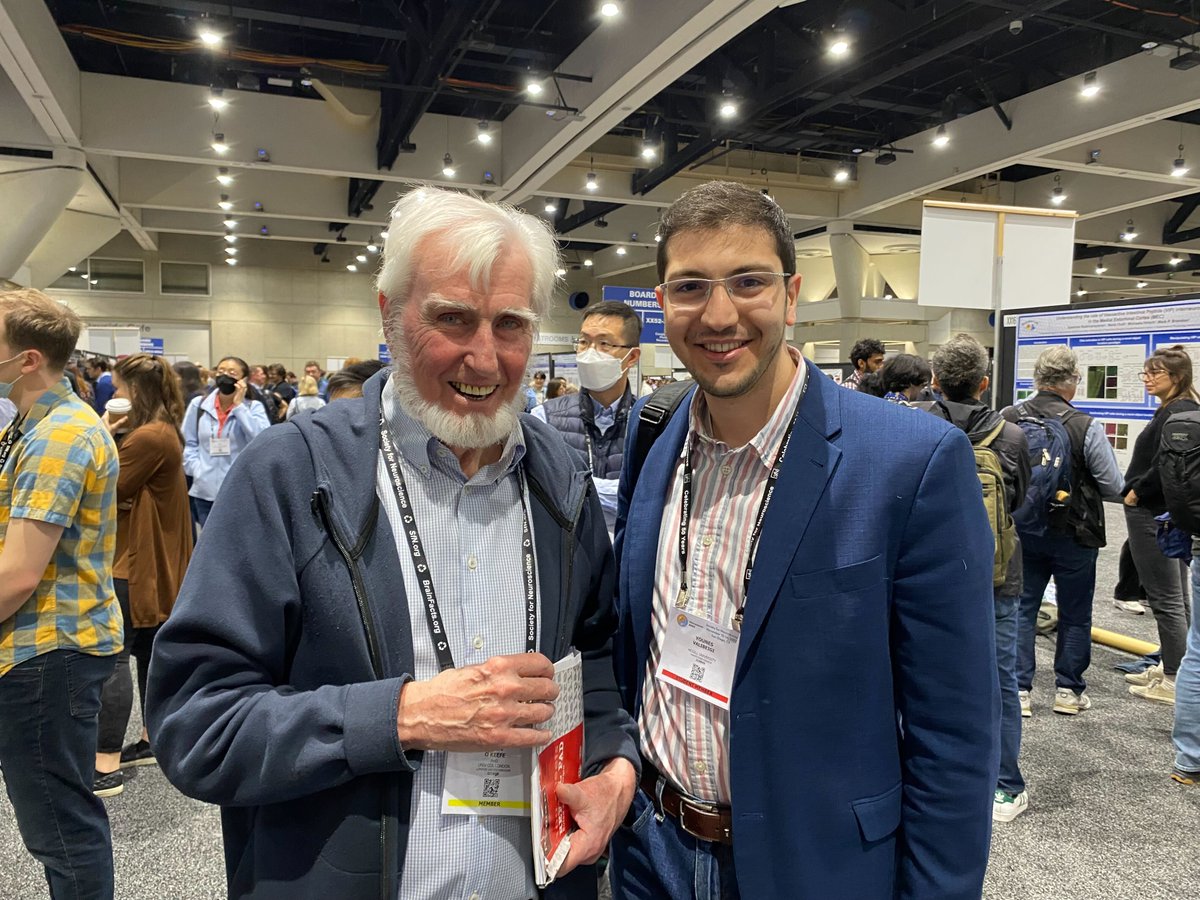 younesvalibeigi's tweet photo. I am honored to meet Dr. John O'Keefe, the Nobel prize winner in physiology or medicine, at SfN 2022. https://t.co/IwyfqrRB3T
