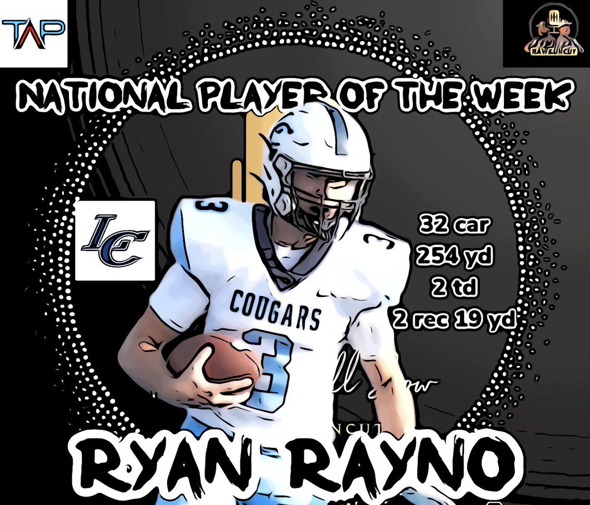 54 Sports Network🎙 (@54sportsnetwork) on Twitter photo The people has spoken…. Thanks for voting …..Congratulations to our National Player of the Week sponsored by <a href="/TAProfileAPP/">TAP APP</a> …… Ryan Rayno <a href="/RyanRayno3/">Ryan Rayno</a> … ⭐️⭐️⭐️⭐️⭐️ <a href="/LC_Cougars/">Logan County Football</a> The people has spoken…. Thanks for voting …..Congratulations to our National Player of the Week sponsored by <a href="/TAProfileAPP/">TAP APP</a> …… Ryan Rayno <a href="/RyanRayno3/">Ryan Rayno</a> … ⭐️⭐️⭐️⭐️⭐️ <a href="/LC_Cougars/">Logan County Football</a>