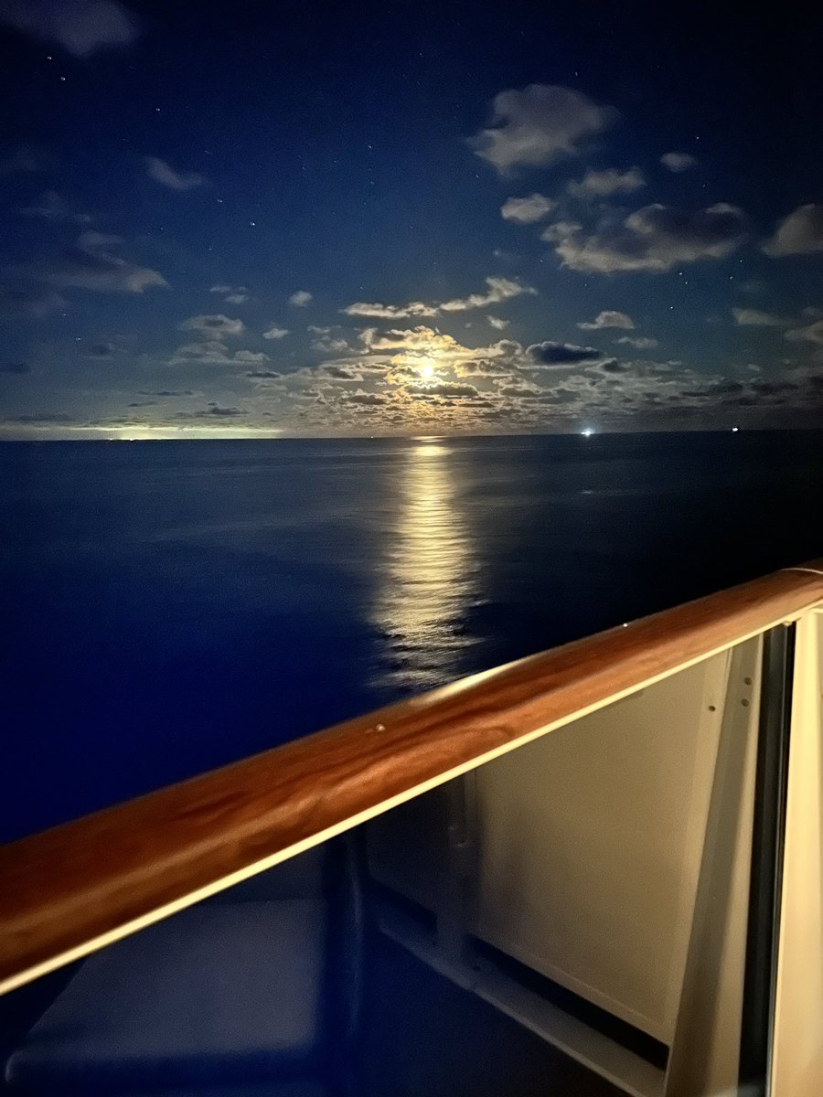 That moonlight on the sea! 🌝 <a href="/CruiseNorwegian/">Norwegian Cruise Line</a> #CruiseNorwegian #NorwegianPrima