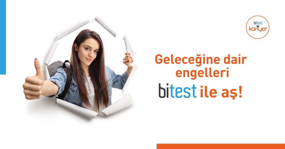Bitest ile hem kendini tanı hem de kişiliğine ve ilgi alanlarına uygun mesleğin ne olduğunu öğren! 🪞🎓
Bitest’i deneyimlemek için:
kariyer.bitest.org/Kariyer/Index