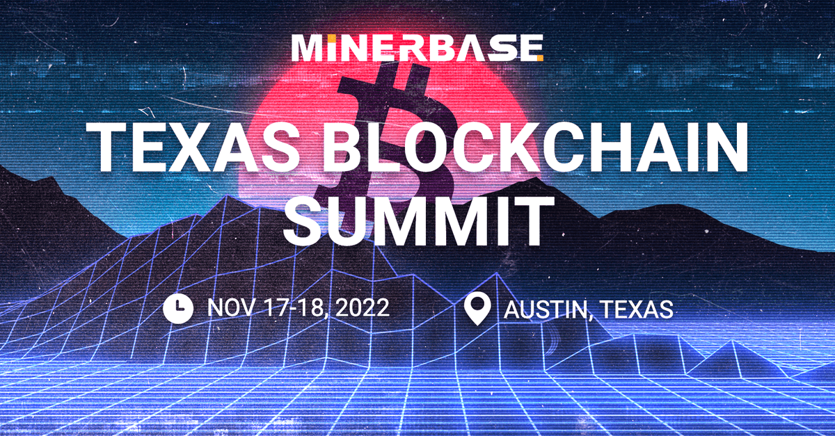 TheMinerbase's tweet photo. The time has finally come!
We will be present at @TxBlockchainSmt 🚀
Make sure to take a moment and say hi to our team 🙌

#TexasBlockchainSummit #minerbase #cryptocurrency https://t.co/qZ3jnOuG7R