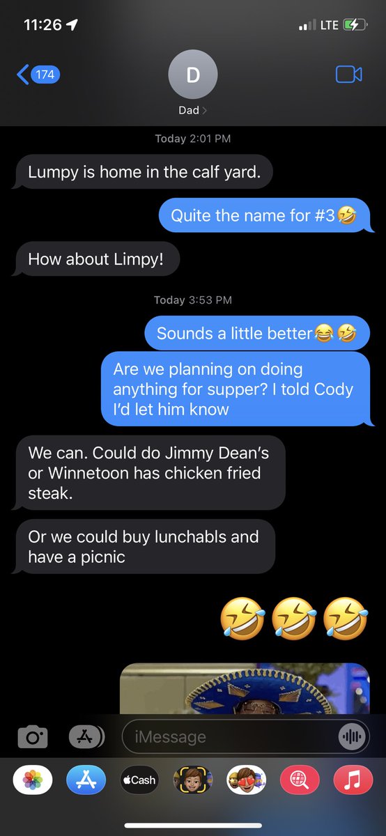 Honestly there’s no question where my sense of humor comes from🤣 trying to plan my birthday supper and dad’s suggestion was a picnic with lunchables🤣😭