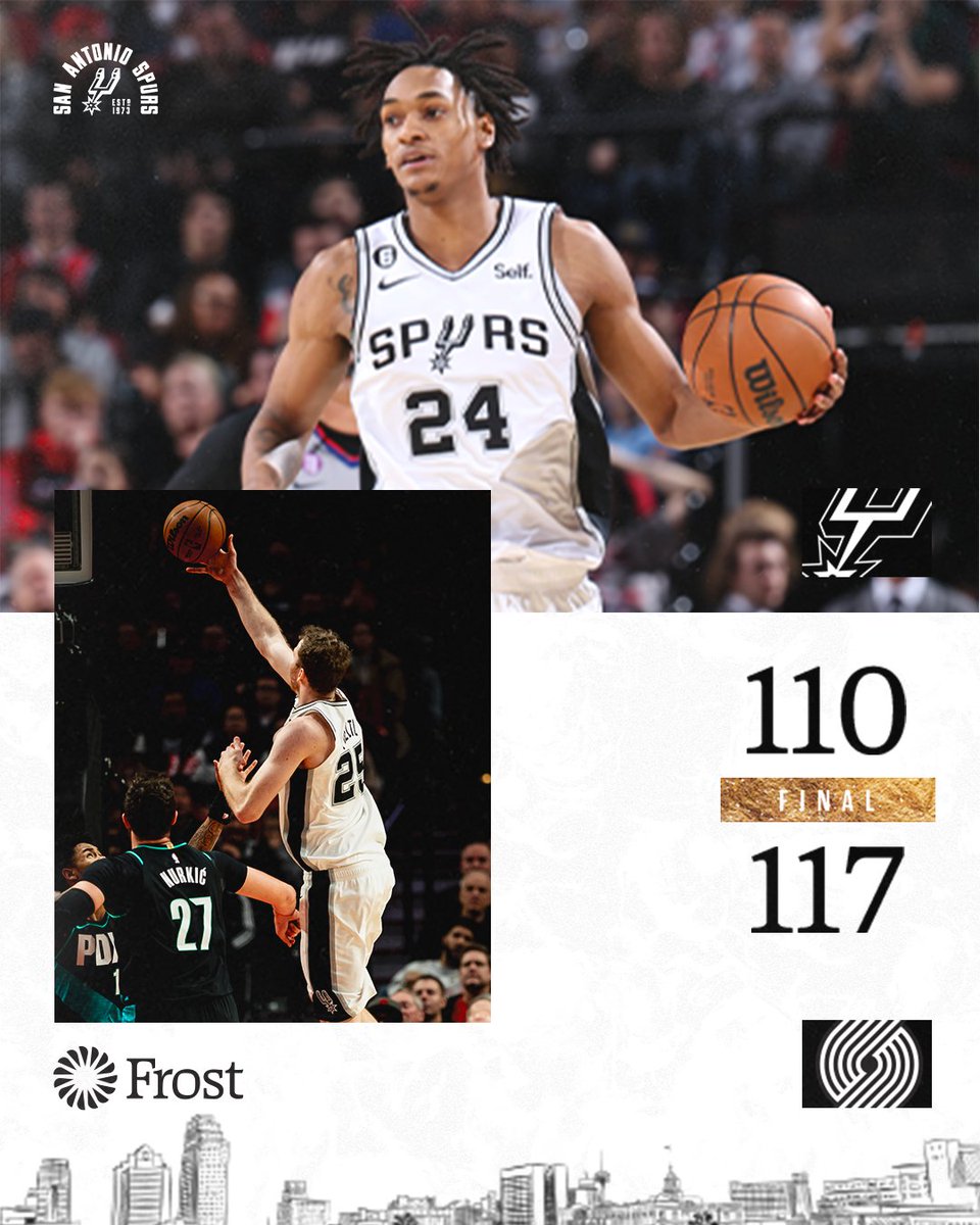 RT @spurs: Heck of a battle, @trailblazers. Next up: Sacramento on Thursday 

#PorVida https://t.co/GMBi8zQuXR