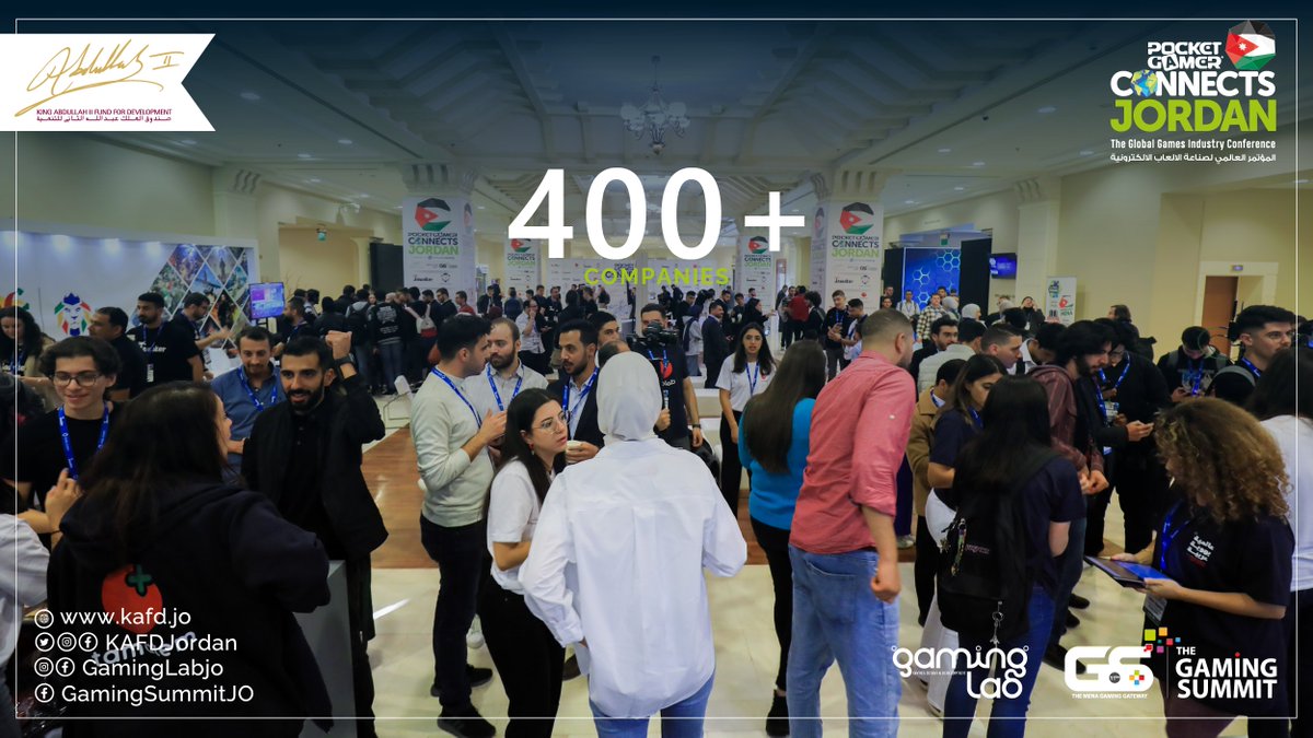 GamingLabJo's tweet photo. اجتمع حوالي 1400 من المهتمين بصناعة الألعاب الإلكترونية  من مطورين وعاملين وشركات عالمية ومتحدثين وخبراء لمشاركة تجاربهم الرقمية وآخر المستجدات على صعيد القطاع 

#مستمرون_في_تحقيق_التنمية #الأردن 

@PGConnects  @KAFDJordan @GamingLabJo https://t.co/JIUujsHdTn
