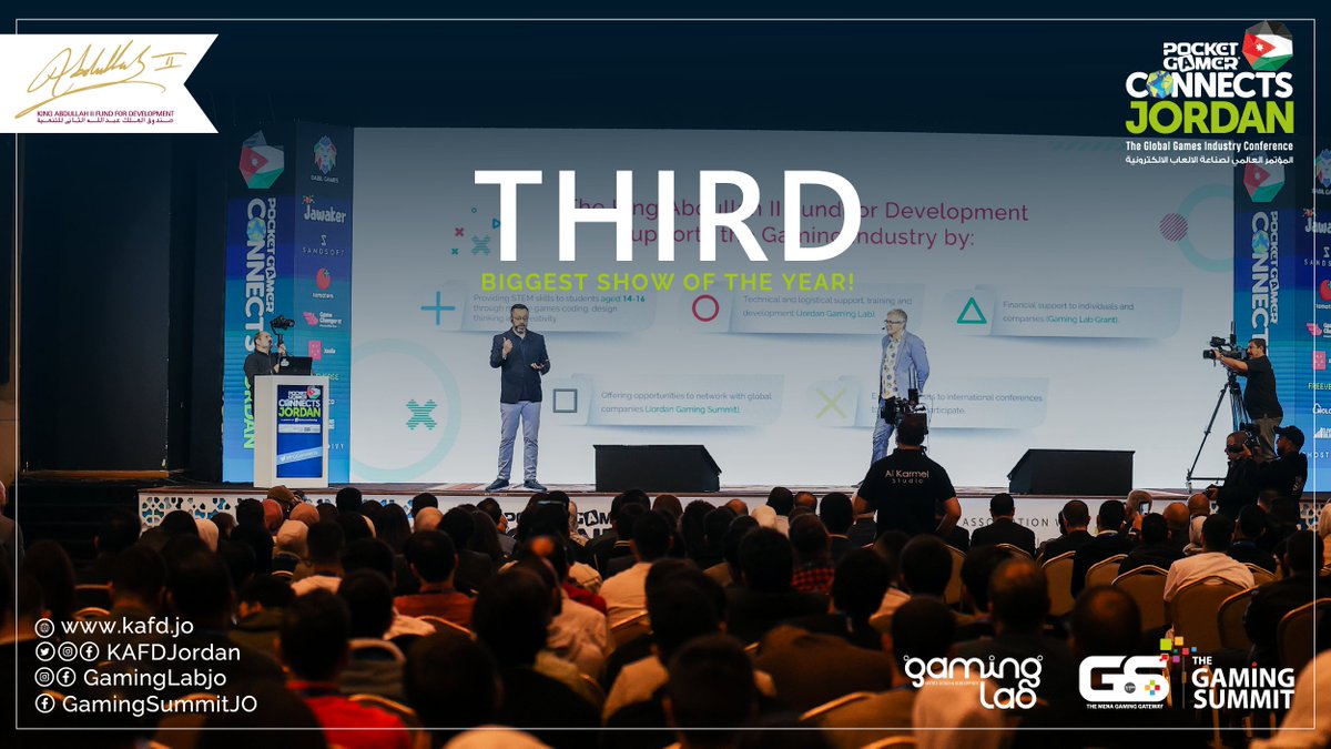 GamingLabJo's tweet photo. اجتمع حوالي 1400 من المهتمين بصناعة الألعاب الإلكترونية  من مطورين وعاملين وشركات عالمية ومتحدثين وخبراء لمشاركة تجاربهم الرقمية وآخر المستجدات على صعيد القطاع 

#مستمرون_في_تحقيق_التنمية #الأردن 

@PGConnects  @KAFDJordan @GamingLabJo https://t.co/3sIlV8jeVT