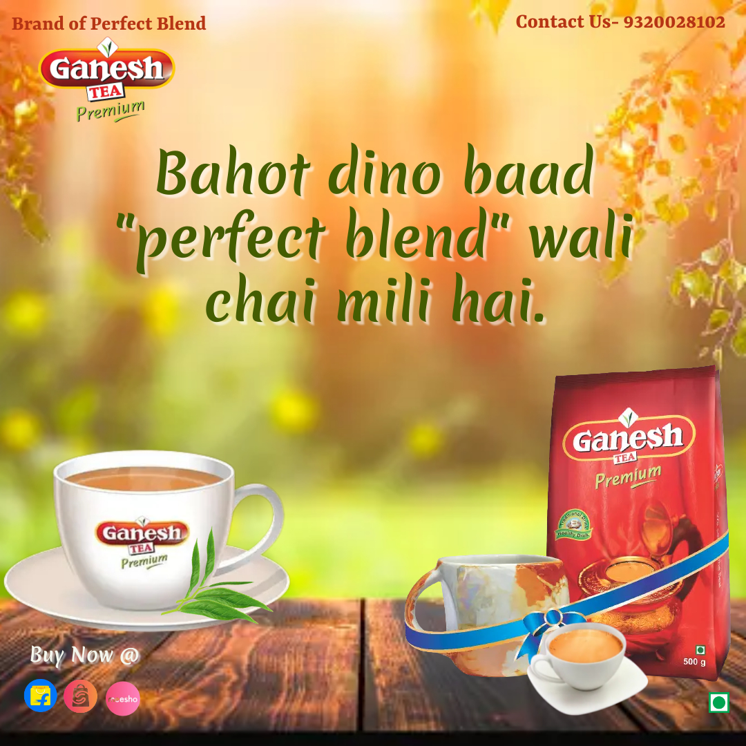ganeshtea_'s tweet photo. Bahot dino baad perfect blend wali chai mili hai
Email us — ganeshteaindia@gmail.com
Visit our website — https://t.co/BUvBuy7sB3
Contact Us- 9320028102
Buy Now @
https://t.co/bxbT010pud
https://t.co/IwkY9CtYVu
#tea #ganeshtea #teashop #perfect #blend #chai #perfectchai https://t.co/HuGuAtfZbw