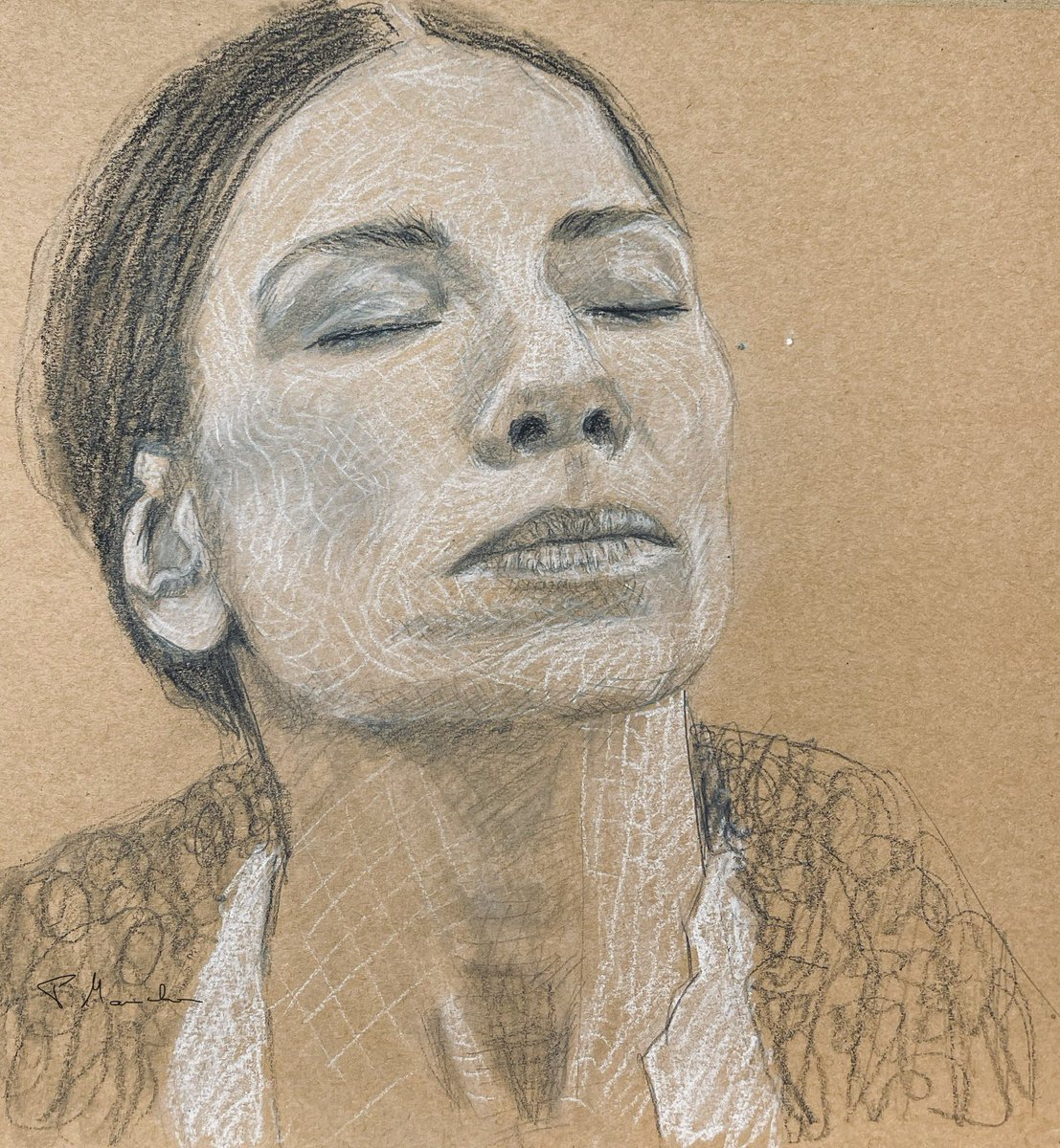 Dibujo grafito basado en una fotografía de Jerónimo Álvarez #piedad_manchon_art  #dibujos #portrait #drawing #sketchbooks #artintwitter