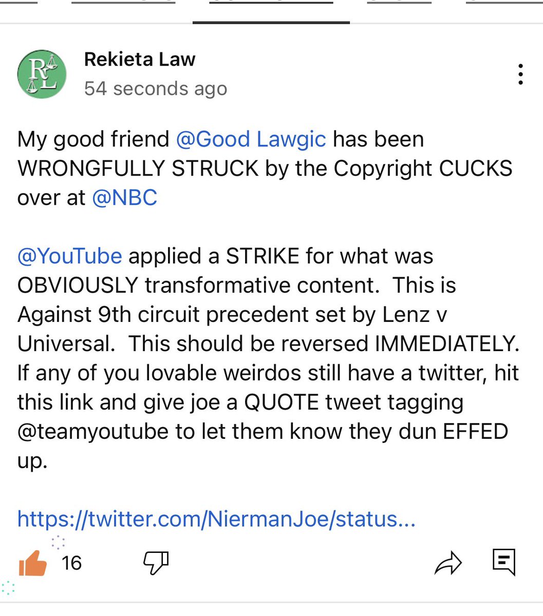 alondrapitones's tweet image. #@#FreeGoodLawgic @TeamYouTube