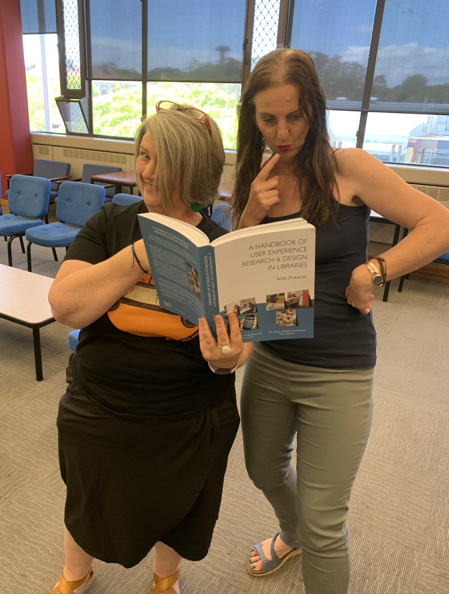 andypriestner's tweet image. Librarians reacting to my book (an occasional series)… in this edition: @AlisonWnz &amp;amp; @KatCuttriss #uxtour @Massey_Uni_Lib