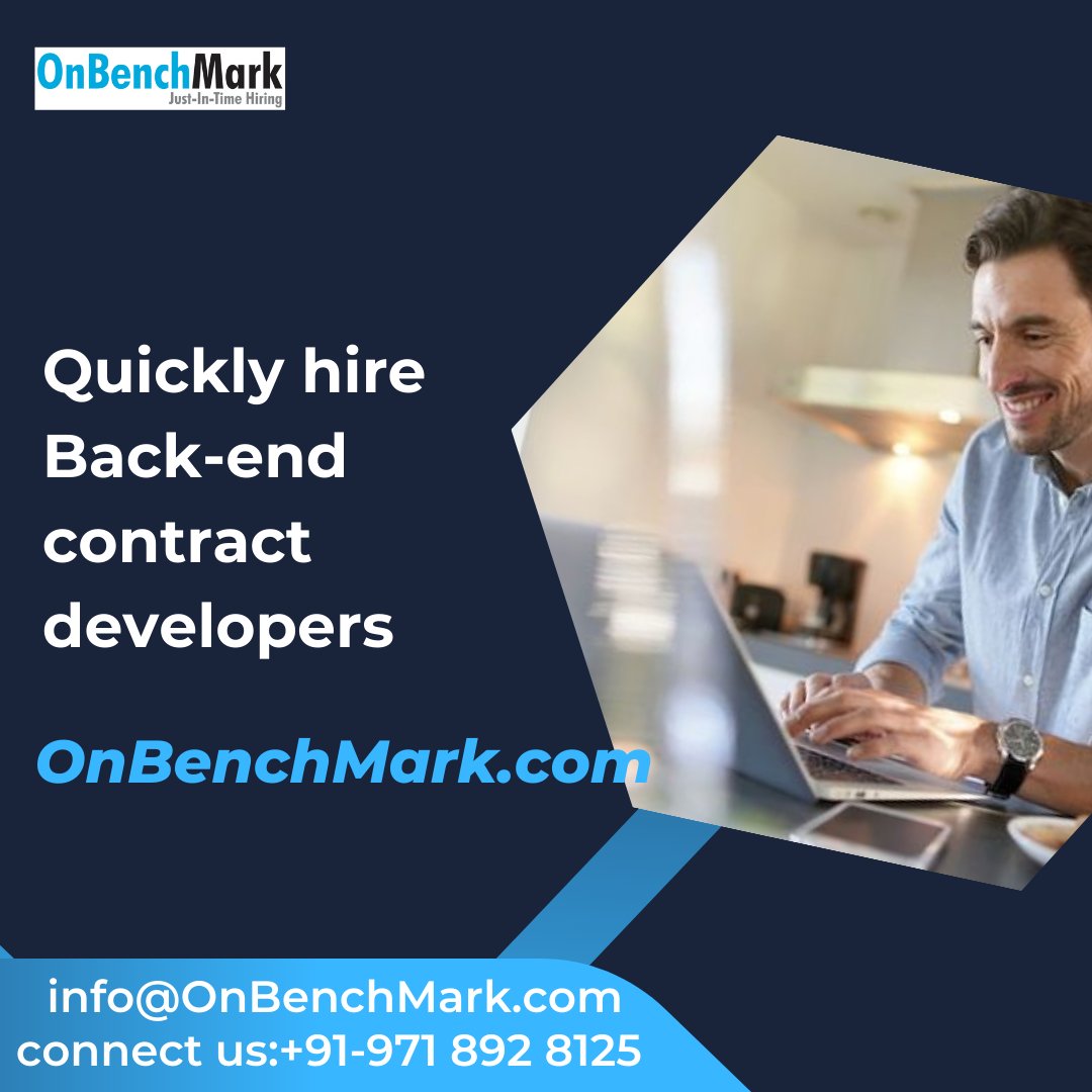 OnBenchMark's tweet image. Quickly Hire Back-end contract developers at OnBenchMark.com Connect at +91 971 892 8125 / info@OnBenchMark.com or leave your contact in comments
#backenddeveloper #contractresources #contractdeveloper #benchsalesrecruiters #benchrecruiters #OnBenchMark #developers