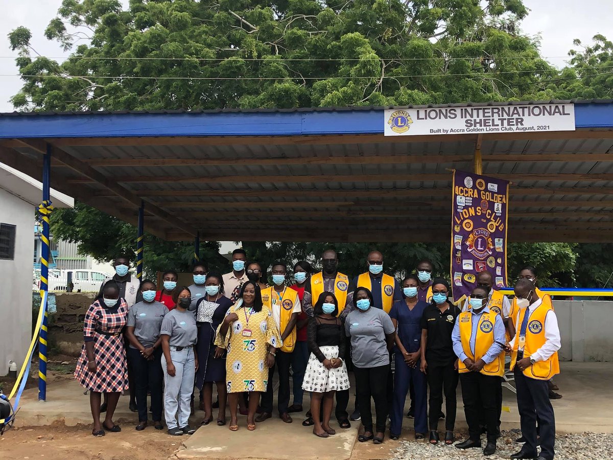 goldenlionsclub's tweet photo. In 2021 our club took up the challenge to build a shelter for the KorleBu #Diabetes Clinic as part of our 30th Anniversary Projects. #DiabetesAwareness 
#WeServe
#LionsService https://t.co/KiJArtEKU7