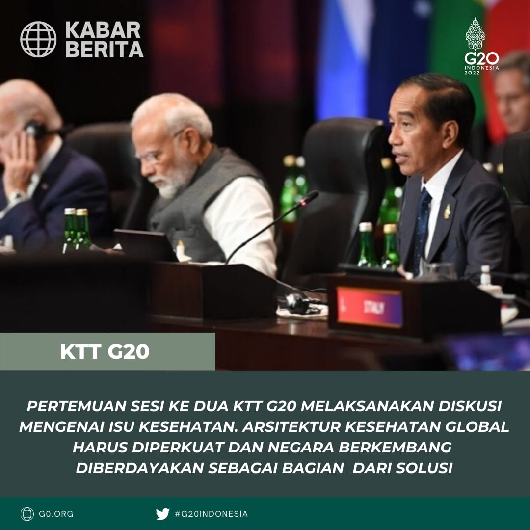 toxiccalls's tweet photo. Pertemuan sesu ke dua KTT G20 melaksanakan diskusi membahas tentang arsitektur kesehatan global #G20Indonesia #RecoverTogetherRecoverStronger #G20Indonesia2022 #GroupOfTwentyIndonesia https://t.co/drTPsrInlZ