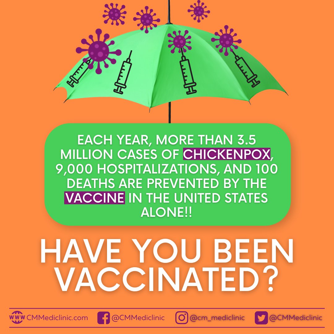 Chickenpox is caused by the varicella-zoster virus. The chickenpox vaccine is for young children, unvaccinated children and adults who've never had chickenpox. 
#chickenpox #varicellazoster #chickenpoxvaccine #vaccines #vaccineclinic #vaccineschiangmai  #varivax #chiangmai