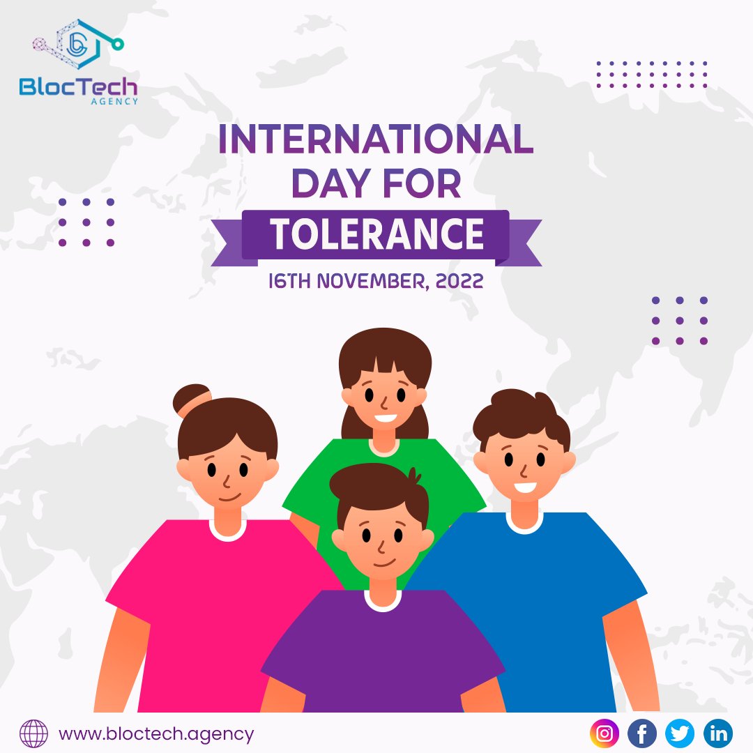 bloctechagency's tweet image. Respect | Acceptance | Appreciation
Cultures | Diversity| Humanity 🌍

@BTAG01 believes in traits that emphasize integral approaches and uplift magnanimous acts. 🌸

#bloctechsolutions #InternationalDayForTolerance  #inclusionmatters #Peace
