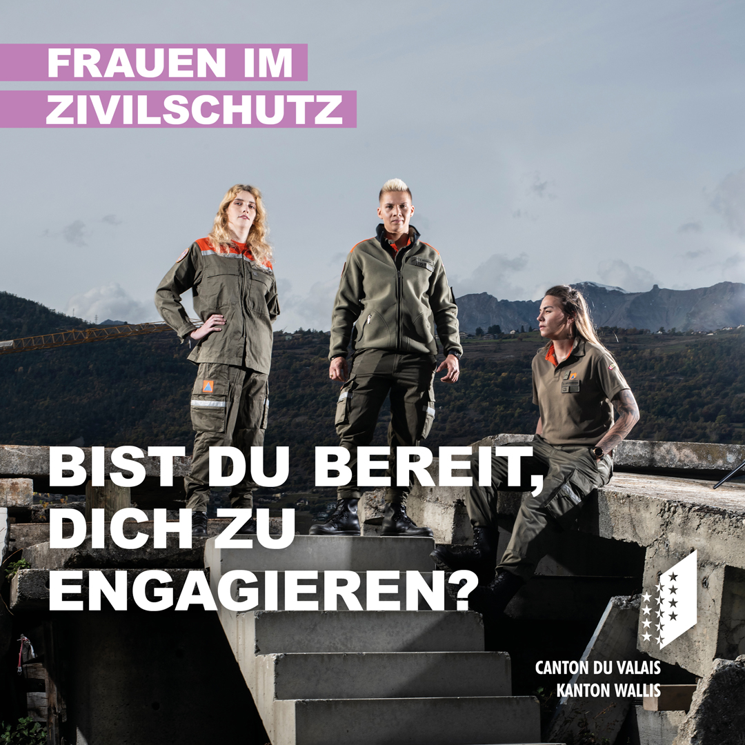 Der Zivilschutz richtet sich an alle, unabhängig von Alter oder Geschlecht. Drei #Frauen werden uns ab nächster Woche über ihr #Engagement berichten.                 Was ist mit Ihnen, sind Sie interessiert? Für weitere Informationen --> vs.ch/de/web/sscm/fe…