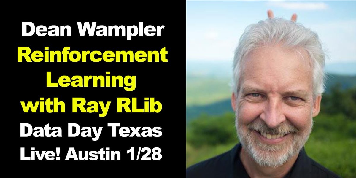 Data Day Texas (@datadaytexas) on Twitter photo YES! <a href="/OReillyMedia/">O'Reilly Media</a> author @DeanWampler
Reinforcement Learning with RLib at <a href="/DataDayTexas/">Data Day Texas</a>
datadaytexas.com/2023/speakers#โฆ
Early bird tickets still available! #ddtx23 #ray #python #reinforcementlearning YES! <a href="/OReillyMedia/">O'Reilly Media</a> author @DeanWampler
Reinforcement Learning with RLib at <a href="/DataDayTexas/">Data Day Texas</a>
datadaytexas.com/2023/speakers#โฆ
Early bird tickets still available! #ddtx23 #ray #python #reinforcementlearning
