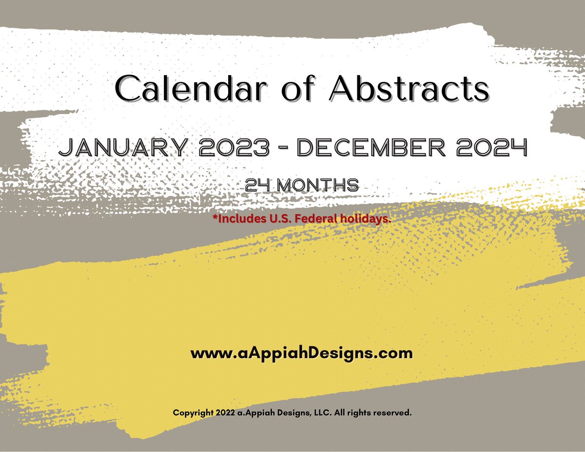 aAppiahDesigns's tweet photo. Get your 2023 & 2024 calendar now! 11 x 8.5 inch 24-month calendar featuring abstract art created by a.Appiah Designs. https://t.co/i1B3cCNmzP #calendar #2023calendar #2024calendar #abstractart #graphicdesign #graphics #art #giftideas #organizationtools https://t.co/A1IcS4ufvH
