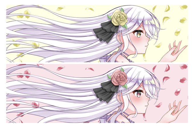 なびく髪のtwitterイラスト検索結果