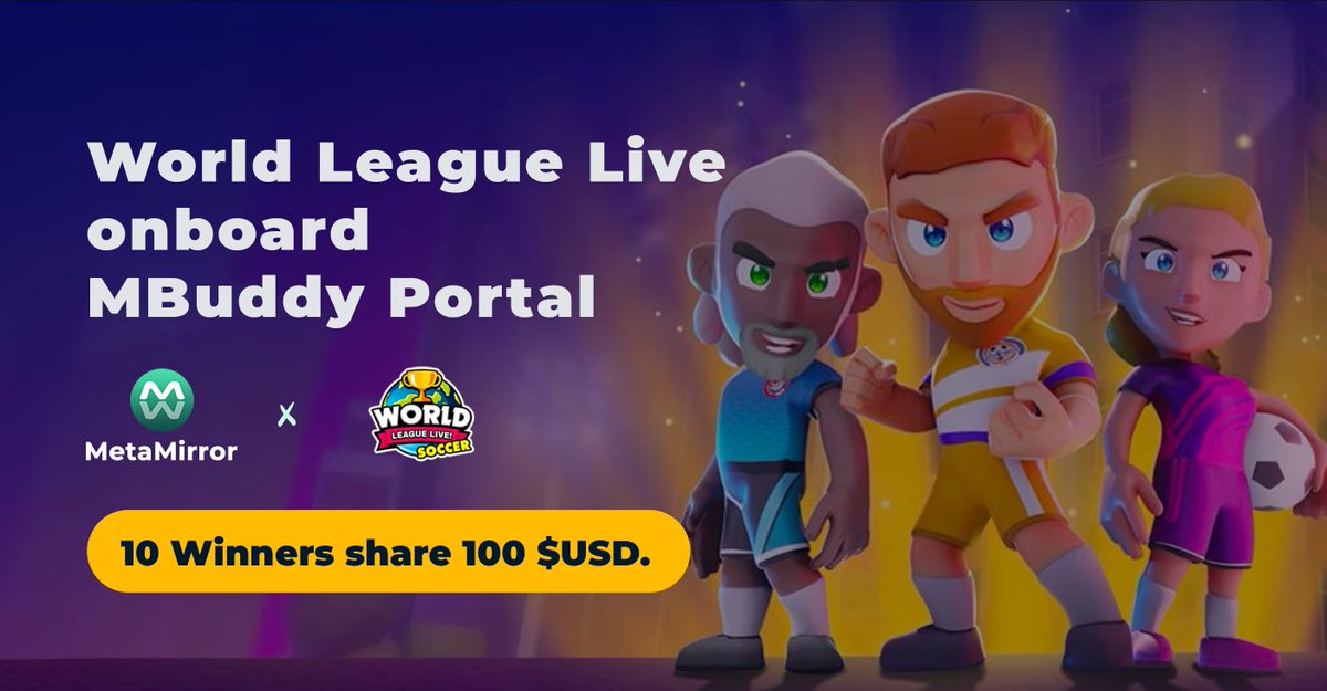 📣📣 Glad to see a new brand MBuddy Space, launched by <a href="/WorldLeagueLive/">World League Live!</a>. Which is an officially licensed Multi-Sport Metaverse and Fan Engagement platform. 

🔥Join their 1st campaign and win 100 $USD reward right now!
👉bit.ly/3AjaHpp

Free to play, play to earn!🎉🎉