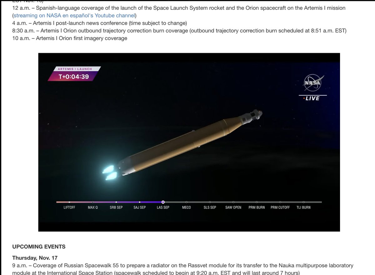 Hurrah Artemis launches… listening on @BBCr4today and watched live on nasa.gov/nasalive… Thunderbirds Are Go!! Now reaching 6800mph! Rocket Science, well just rocks!!