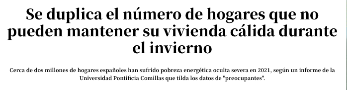 Gil_JavierGil's tweet photo. Dos noticias la misma semana:

📌Se duplica el número de hogares que no pueden mantener su vivienda cálida durante el invierno.

📌Las energéticas disparan sus beneficios hasta los 11.000 millones mientras intensifican su oposición al nuevo impuesto. https://t.co/vVROM5WyWn
