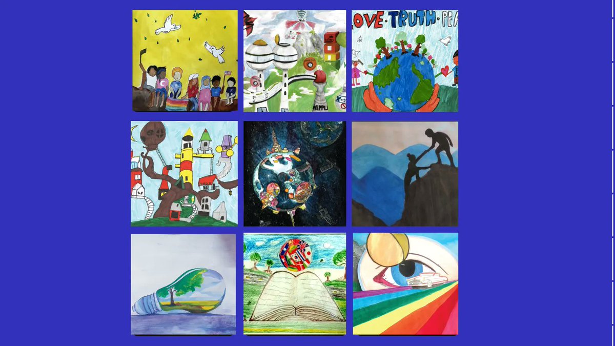 We couldn’t have done it without you! Thank you to all the #teachers, #educators, #parents &amp; #carers who encouraged their young people to submit artwork to our global exhibition. It's running until Nov 20 in 10 major cities and online. More info 👉buff.ly/3PcNxa9