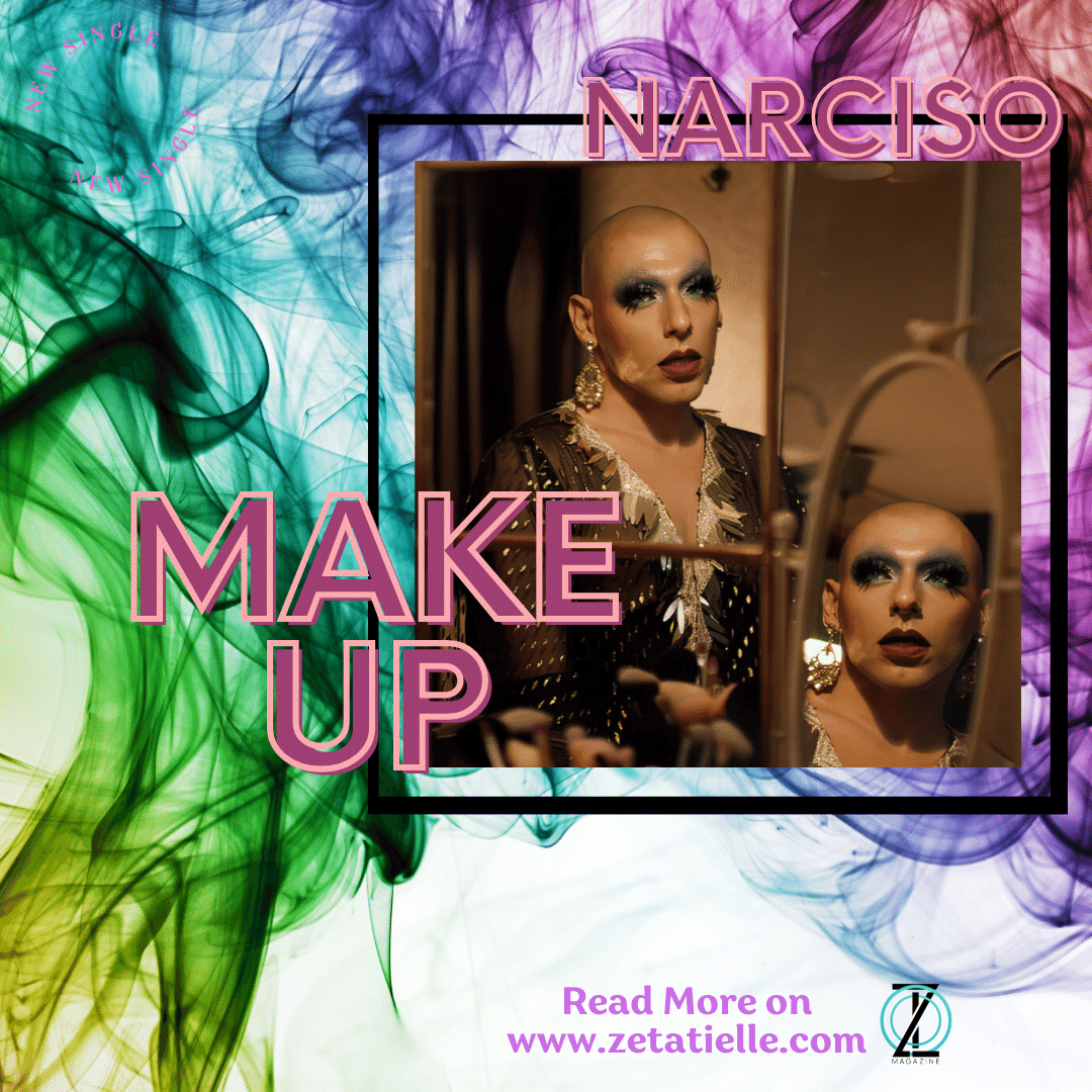 ZetatielleM's tweet photo. @NarcisoSinger presenta “Make Up”, il suo #primo #singolo. #Brano scritto insieme a Roberto Casalino e prodotto da Francesco Tosoni. 
#makeup #narciso #dragraceitalia #dragqueen #dragsinger

https://t.co/SEdDRKbN6I https://t.co/JCJ8RH56FF