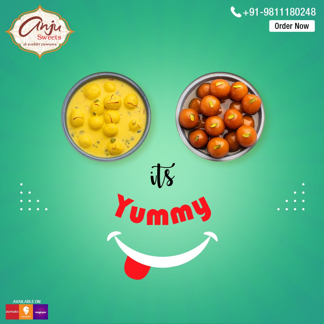 anjusweets's tweet photo. The real foodie is someone who lives to eat. With Anju Sweets you can get the best of every everything you desire for. Order now at 011-23640248, 23650248

#EkSwadishtParampara #Imarti #Happiness #MouthWatering #AnjuSweets #Mithai #Yummy #OnlineOrder #Happiness #SweetsLovers https://t.co/OfeuLWUtku