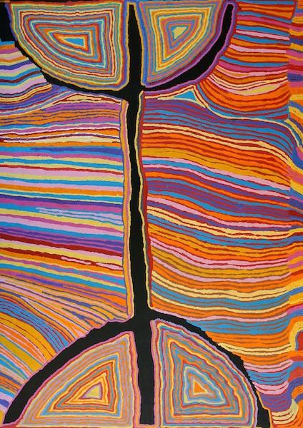 womensart1's tweet photo. Indigenous Australian artist Judy Napangardi Watson, Kurrkara Jukurrpa, Desert Oak Dreaming, 2011 #WomensArt https://t.co/KE1t7EeZVS