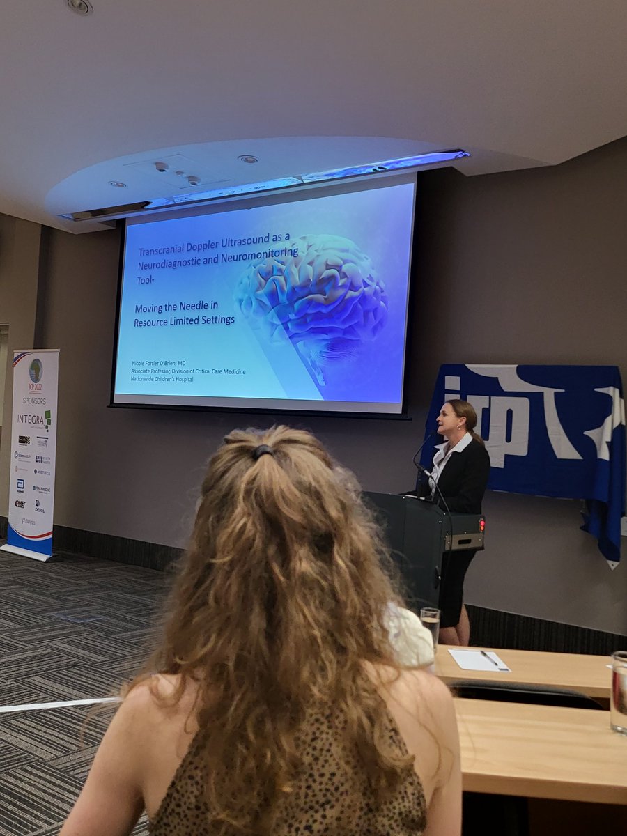 Dr. Nicole O'Brian presenting her amazing work at ICP 2022 applying transcranial Doppler ultrasound for critically ill African children. #icp2022 <a href="/PNCRGtweets/">PNCRG🧠</a>