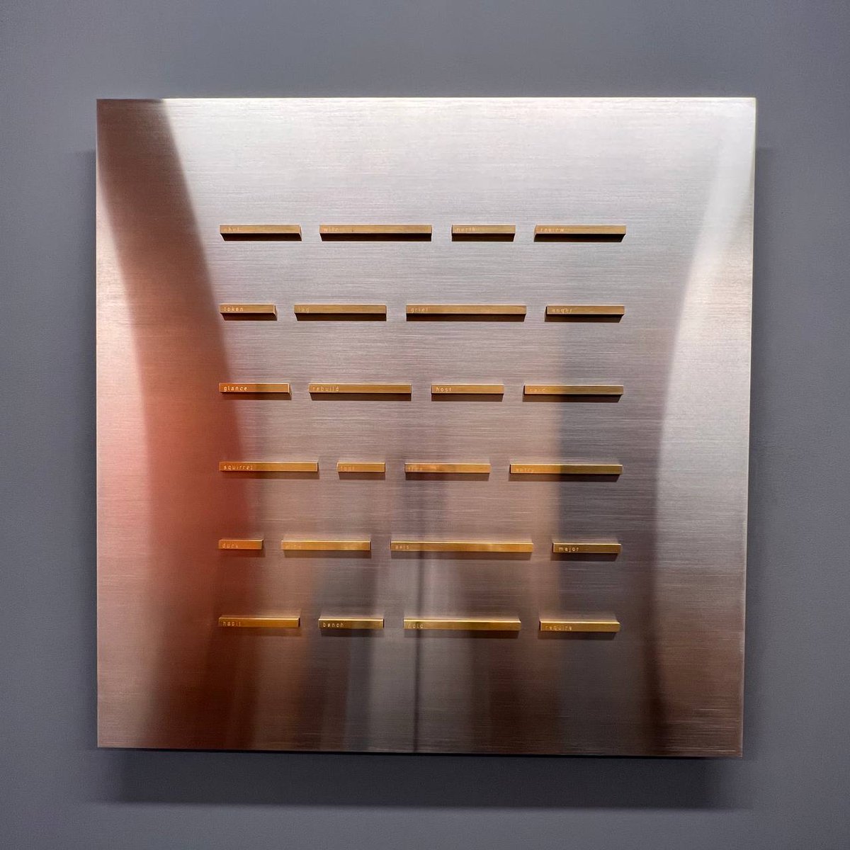Public Wallet - NFT project By Oliver Vogt
presented <a href="/WL_Gallery/">WL Gallery</a> exhibition Berlin popkudamm.berlin/en/program/dgt…

Mixed Media, 66 x 66 x 1 cm stainless steel, brass with engraved codewords, a growing number of related NFTs

#ADA #CNFTCommunity #CNFT #cnftproject #CNFTCollector #Cardano
