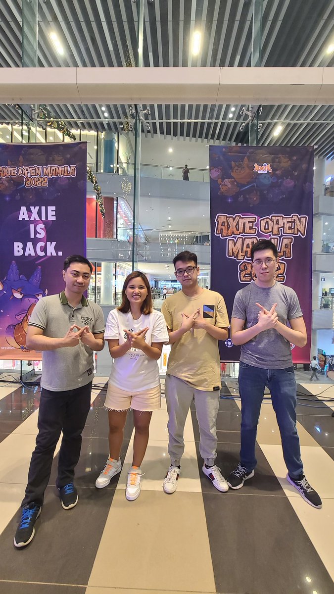 Top Hearthstone players reunion in <a href="/AxieInfinity/">Axie Infinity</a> Open Manila. RANK 12 <a href="/Stazdingo/">Staz</a> Rank 10 <a href="/hs_enrico/">Enrico.ron</a> and rank nvm. 😄 <a href="/waningmoonhs/">Dustin Mangulabnan</a>