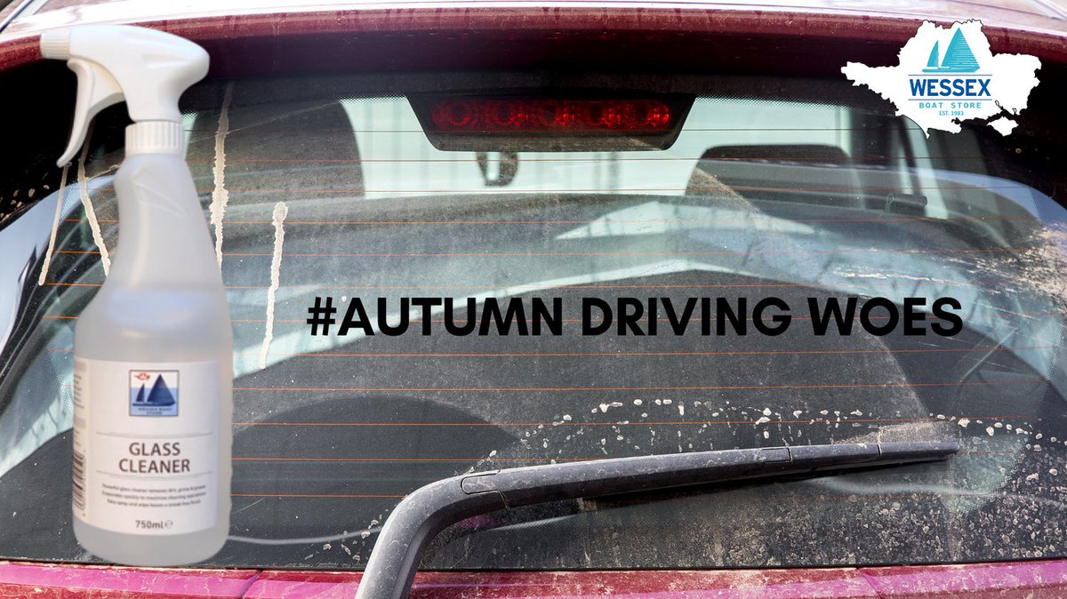 #AutumnDriving Woes If your windscreen looks like this - covered in leaves, sap, bird lime, traffic film or mud, you need some of our professional grade Glass Cleaner.

Designed to cut through all of the above and leave a smear free finish. #WessexGlassCleaner #WessexBoatStore