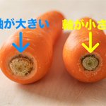 今日から使える野菜知識‼人参は軸が… 小さいものを選ぶのが吉‼