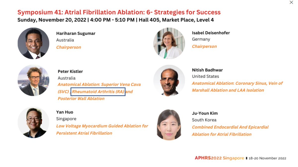 Any tips on Anatomic ablation in Rheumatoid Arthritis (RA)? #aphrs2022