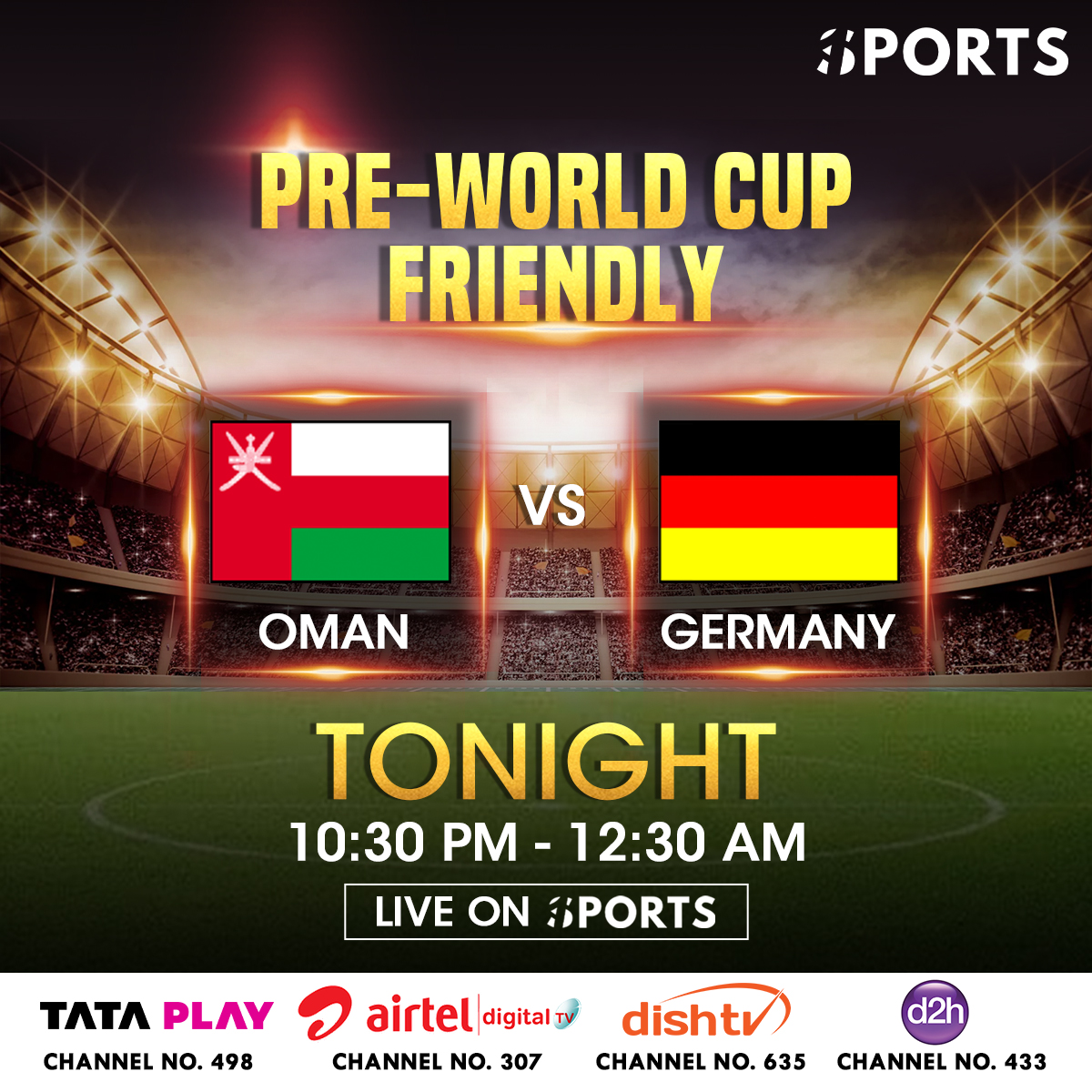 1SportsInLive's tweet photo. #MatchDay

Are you ready for tonight’s clash! ⚽️

It’s Oman's National Football Team vs. Germany National Team at 10:30 PM, LIVE on 1SPORTS.

#OmanVsGermany #Football https://t.co/JaFHeFCnul