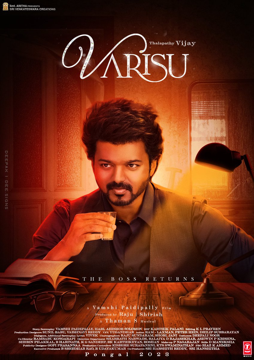 deepakdeesigns's tweet photo. Fanmade poster for #Varisu @actorvijay @SVC_official @directorvamshi @MusicThaman @SSMusicTweet @igtamil @galattaplusoffl @TFCKerala @VarisuTamilFilm @Varisu_OfficiaI @iamRashmika #VarisuPongal #VarisuPongal2023 #deepakdeesigns
@Actor_Vijay @AVFOTeam @ThalapathyFilms @TeamVijayFC https://t.co/4buPneDRXN