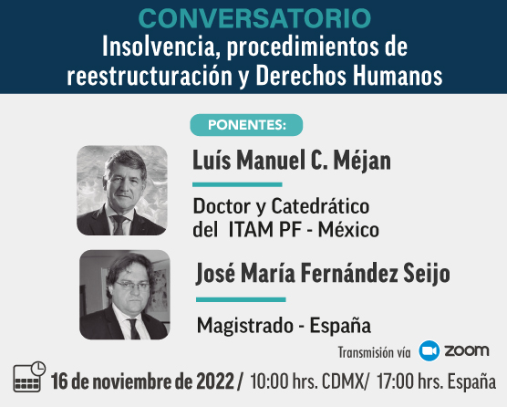 CMejan's tweet photo. El día de hoy platicaremos sobre la reforma concursal en España. https://t.co/U9PDP67k2u
