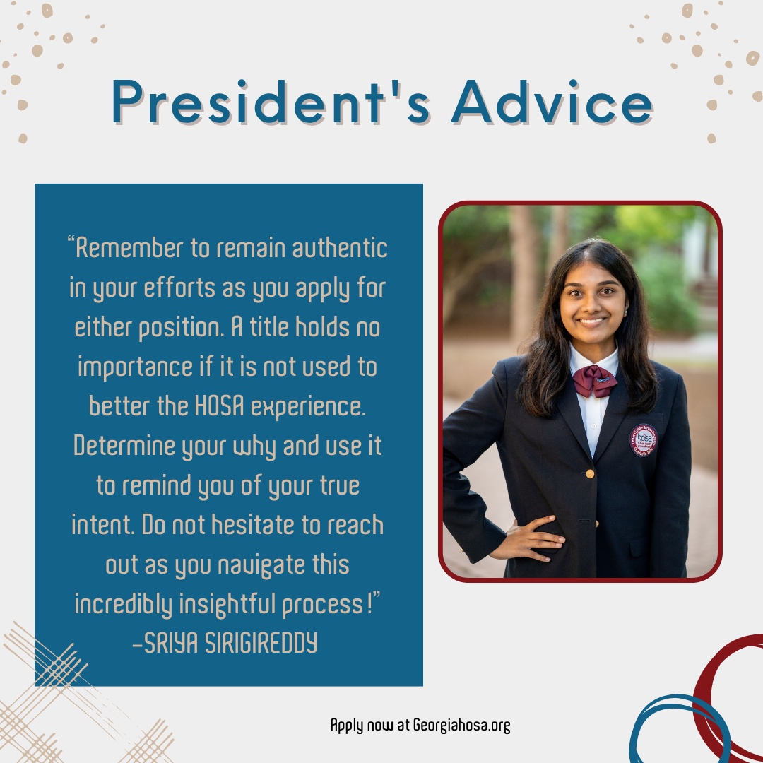 We’re excited to share our state president’s advice for applying for a state officer position. There are a lot of steps involved, from filling out all the appropriate forms to making sure your resume is up-to-date. #georgiahosa
