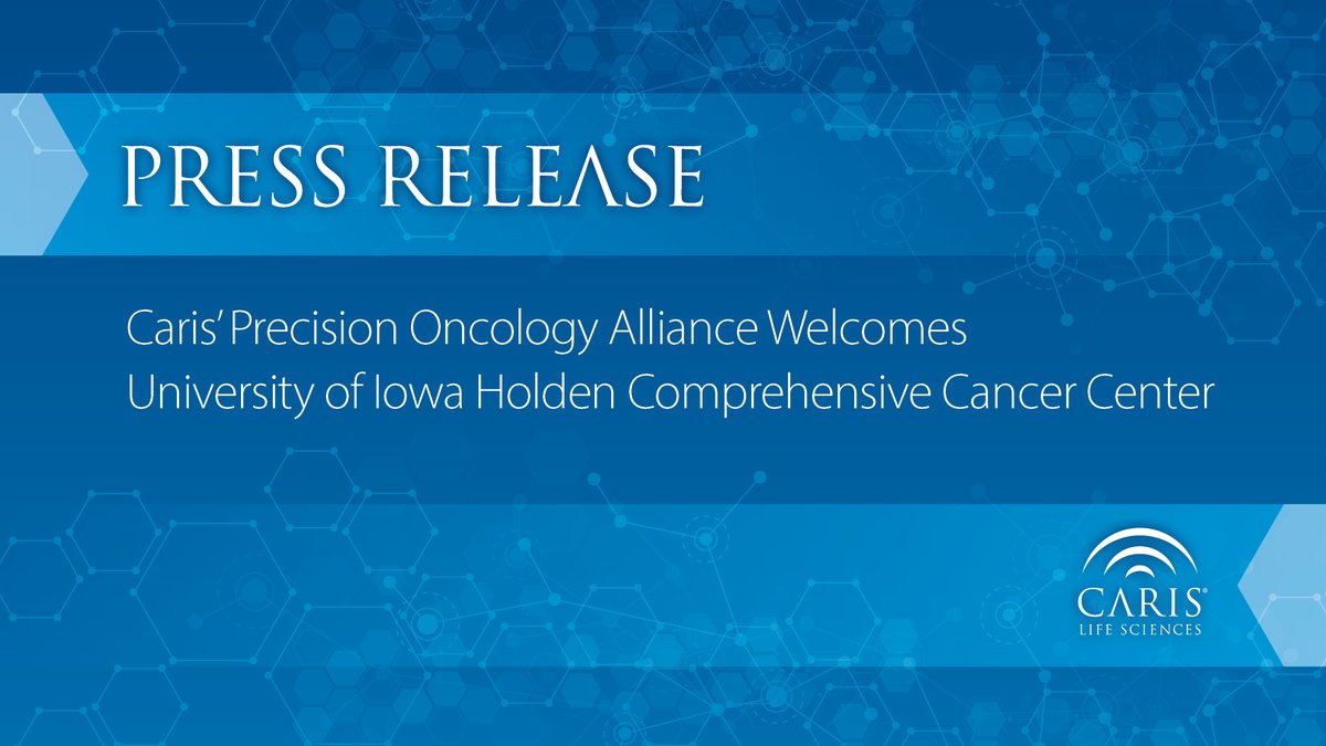 carisls's tweet photo. Caris’ Precision Oncology Alliance welcomes @UIowaCancer . Holden Cancer Center joins our extensive network of leading cancer institutions committed to utilizing clinical data to advance patient care and outcomes. Learn more: https://t.co/XrfEj21cPg https://t.co/f6deHSB16S