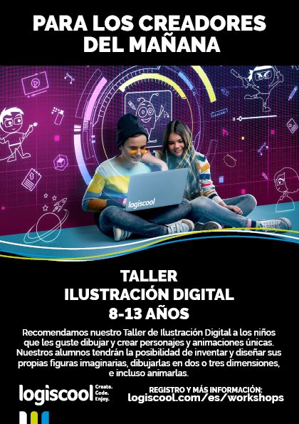 LogiscoolE's tweet image. ¿Tu #hijo quiere descubrir el mundo de la #IlustraciónDigital? 👩‍🎨👨‍🎨➡️ En nuestro taller de #ilustración digital, Podrá #diseñar sus propios #personajes, dibujarlos en #2D y 3D, e incluso animarlos. 🦸‍♀️🦸‍♂️Perfecto para desarrollar su #creatividad y #habilidades digitales!