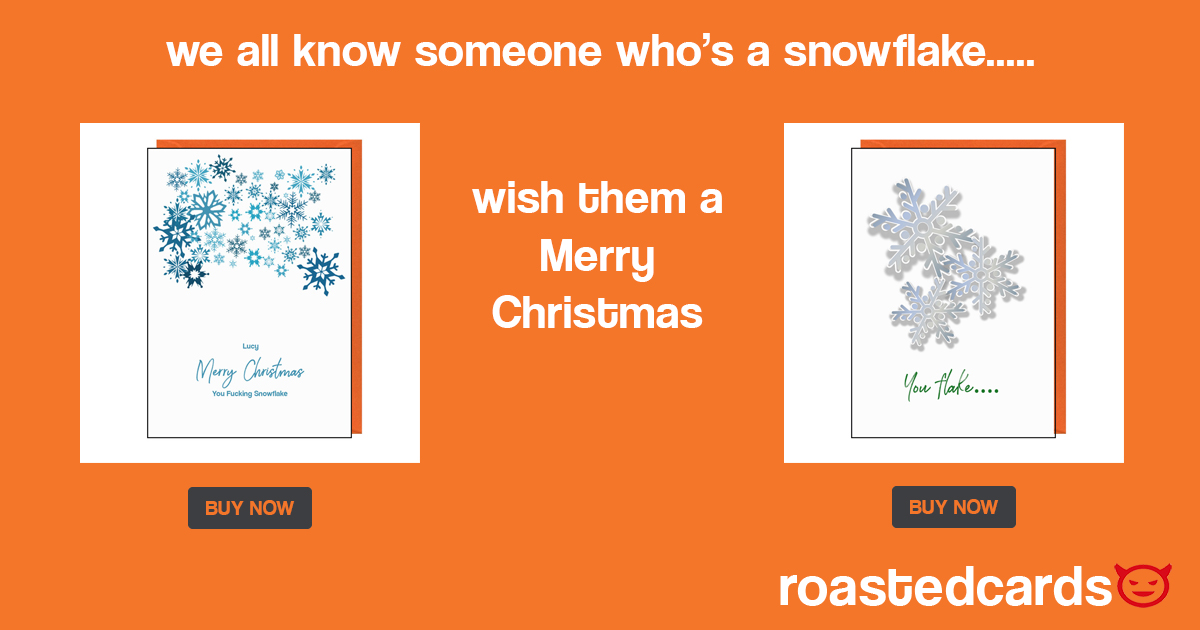 roastedcards's tweet photo. NEW IN! Snowflake Funny Christmas Cards - https://t.co/trcHjwigf3 https://t.co/oHWuLpaBd0