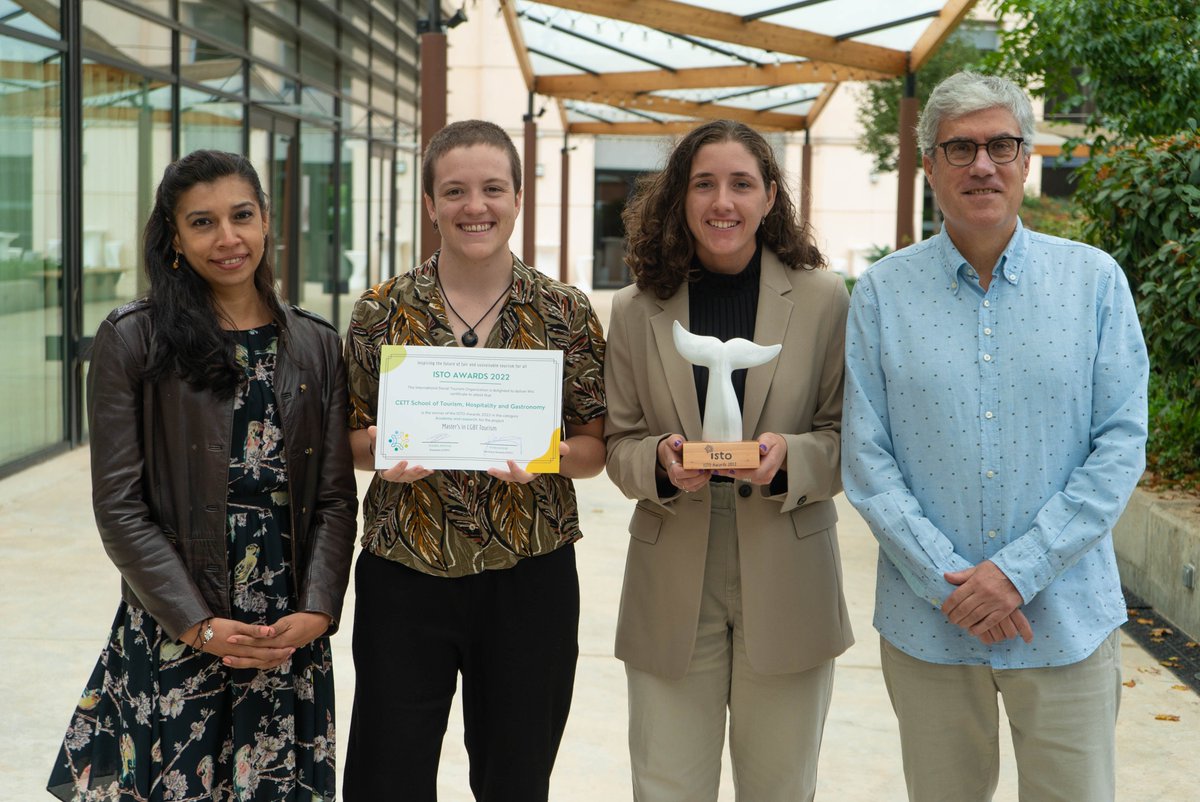 🏆Lauréats des ISTO Awards 2022 !
🏅Dans Académie et Recherche …

 CETT School of Tourism, Hospitality and Gastronomy !🥳

🤝Pour son Master en tourisme LGBT ! Félicitations <a href="/CETT_UB/">CETT</a> !
➡️En savoir plus : cutt.ly/AN9u9vJ

#TourismePourTous