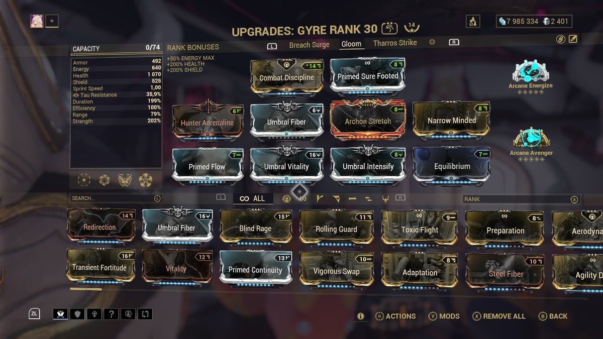 14 forma Gyre, still not good... #Gyre #Warframe #NintendoSwitch