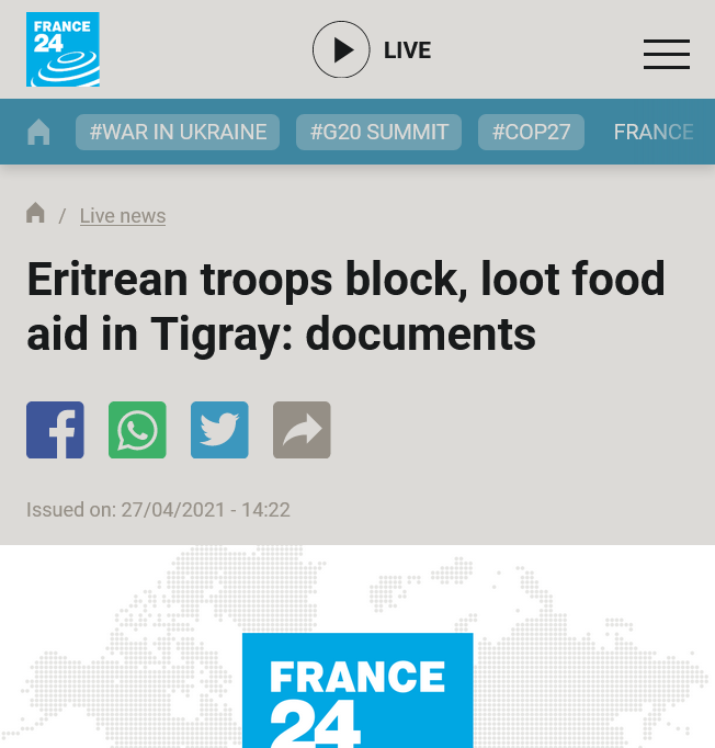 Eritrean troops are still in #Tigray, doing what they do best—killing innocents, raping girls and women, looting and pillaging civilian properties.

Ethiopia must #RespectTheCoHA by ordering Eritrea to withdraw its genocidal forces from Tigray.

<a href="/MikeHammerUSA/">Mike Hammer</a> <a href="/EUSR_Weber/">Annette Weber</a> <a href="/UN_HRC/">UN Human Rights Council</a>