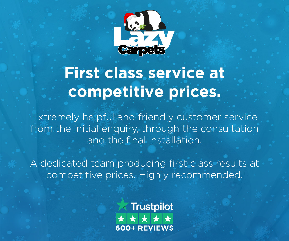 Another ⭐⭐⭐⭐⭐ review!.

Why not contact us today and get yourself booked in for Christmas. 🎄🎅
If you'd like the "Lazy" treatment, then why not contact us today!🐼

☎ - 01925 988627 (Mon - Fri / 9am - 5pm).
📧 - info@lazycarpets.com
💻 - lazycarpets.com