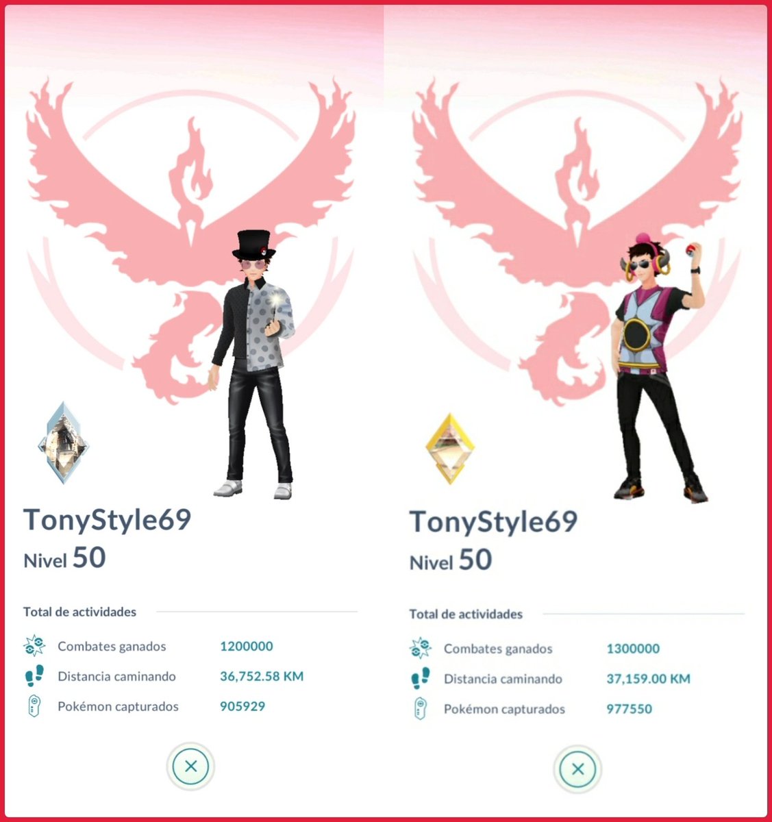 Redperugo's tweet image. [Nuevo Récord en Pokémon GO] 🥊🤩
100k de Combates en su primer mes siendo parte del Team RED 🔥🇵🇪
Felicitaciones @TonyStyle69 !! 🎉

#PokemonGo
#RedPeruGo
#TeamValor
