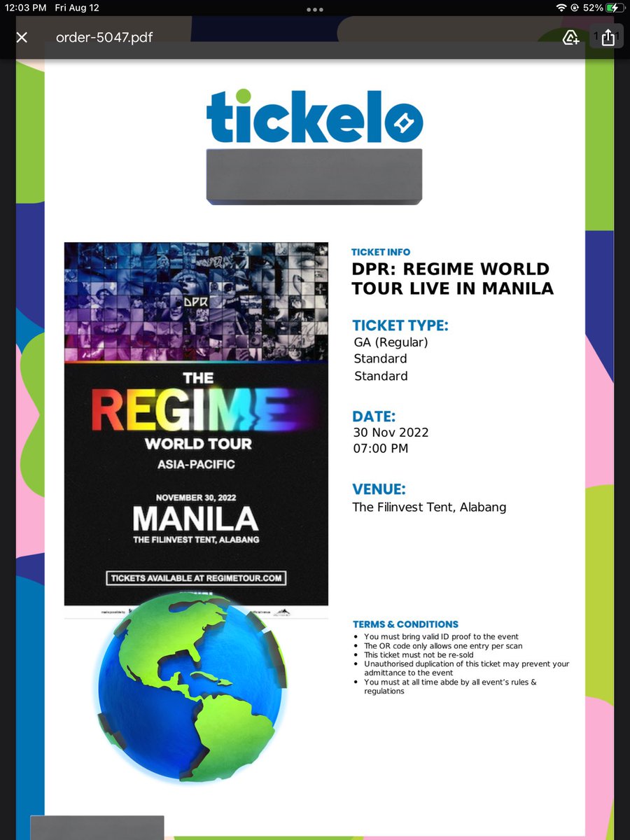 codecolde's tweet image. wts lfb ph DPR Regime Tour in MNL

Gen Ad Ticket ₱3500 (bought for ₱4750 bc its from pasabay assistance) purchased it back it aug 12 🥹&amp;lt;/3
can give more proof of legitimacy
Price negotiable if Payo

mop: Gcash

rfs: conflict sched/ need to attend school compi

dpr manila