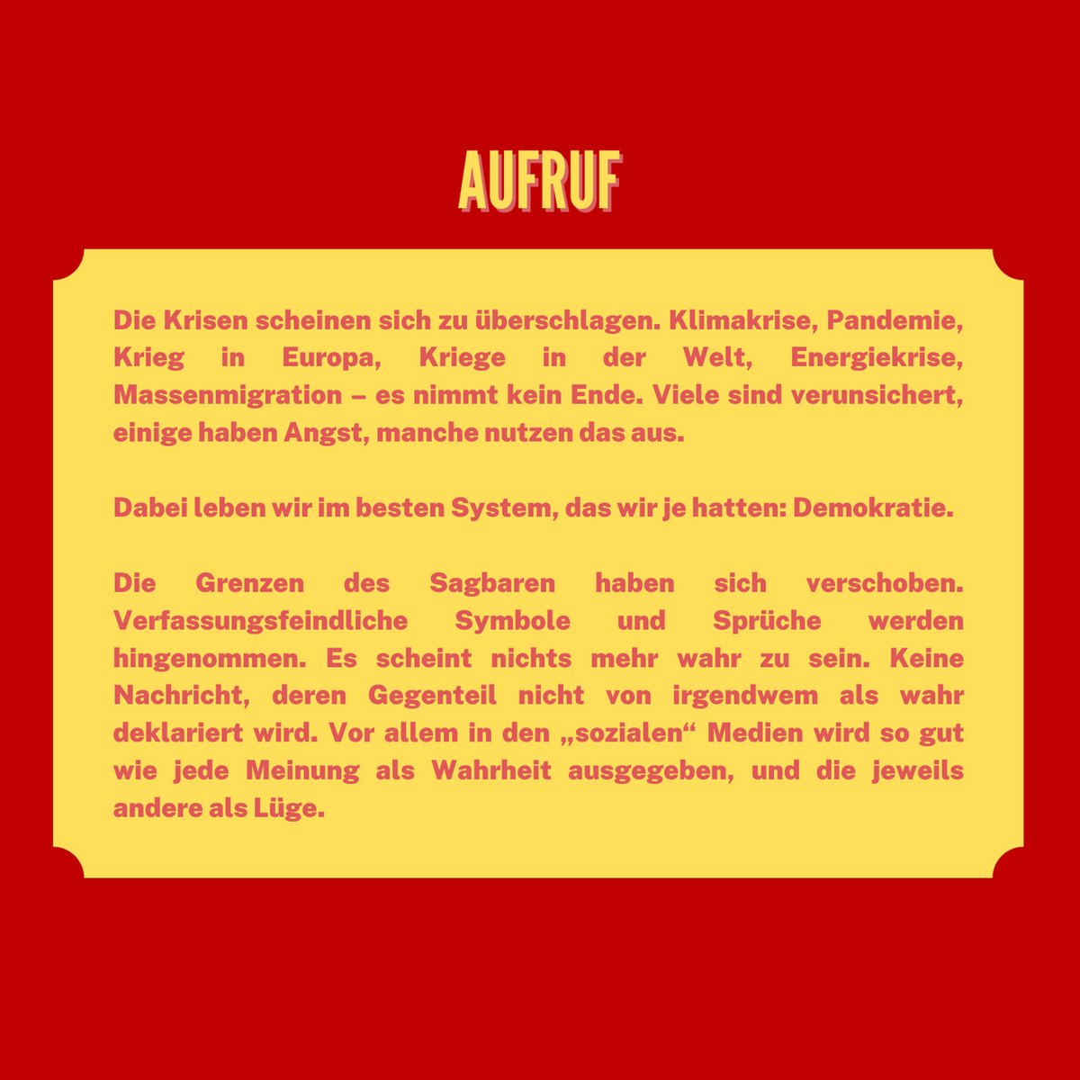 unteilbarMV's tweet photo. Der Flüchtlingsrat MV und @SchwerinfuerAll rufen gemeinsam mit 45 Erstunterzeichnenden zu einer Demonstration für Frieden und Zusammenhalt auf.

Montag, 21. November | 18:30 Uhr | Alter Garten, Schwerin

Hier alle Infos: https://t.co/5bgEESqVaB https://t.co/TOp3e4opWT
